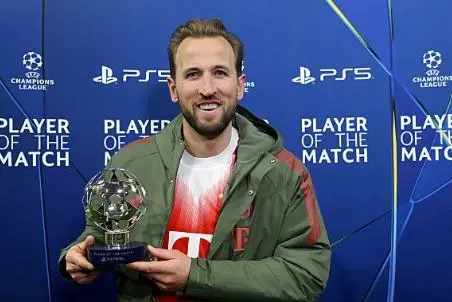 OD体育官网-梅开二度，凯恩当选拜仁2-0圣吉罗斯联合全场最佳球员